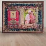 wedding varmala preservation, varmala preservation with wedding card, preserve wedding varmala, resin varmala frame, wedding card preservation, wedding flower preservation, customized wedding keepsake, epoxy resin wedding frame, varmala memory frame, wedding invitation preservation