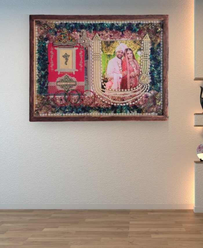 wedding varmala preservation, varmala preservation with wedding card, preserve wedding varmala, resin varmala frame, wedding card preservation, wedding flower preservation, customized wedding keepsake, epoxy resin wedding frame, varmala memory frame, wedding invitation preservation