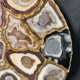 Handmade pebble table with smooth stone design and natural finish