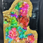 Elegant handmade opal resin wall art with glossy finish for modern home decor