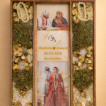 Wedding garland preservation resin frame with dried flowers and personalized wedding details