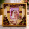 Wedding varmala preservation frame with couple photo, floral design, and decorative resin finish