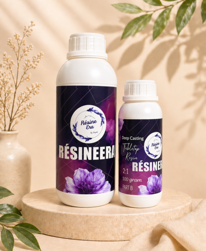 ResineEra 2:1 Epoxy Resin & Hardener Bottle – Crystal Clear Resin for Art & Crafts