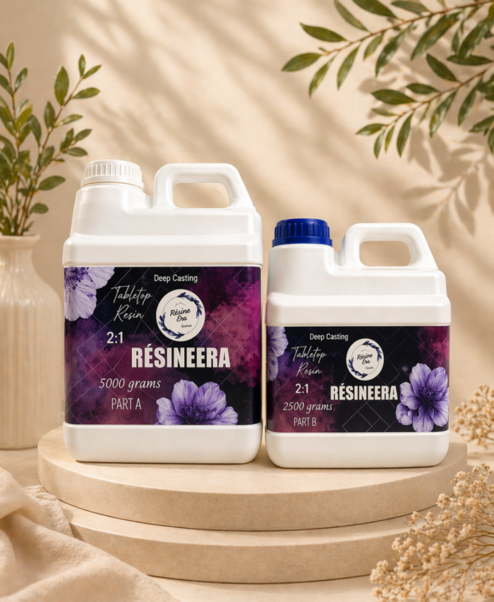 ResineEra 2:1 Epoxy Resin & Hardener Bottle – Crystal Clear Resin for Art & Crafts