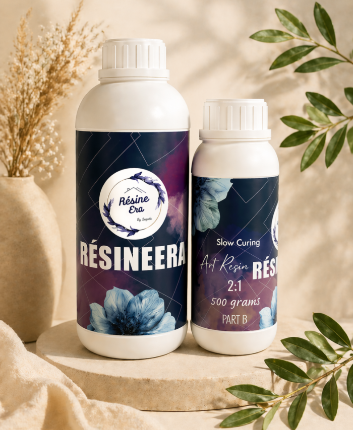 ResineEra 2:1 Epoxy Resin & Hardener Bottle – Crystal Clear Resin for Art & Crafts
