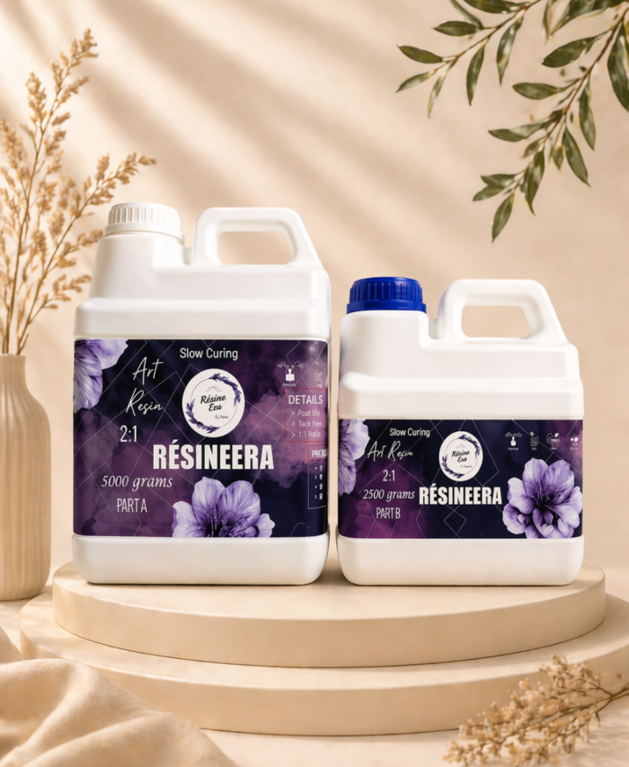ResineEra 2:1 Epoxy Resin & Hardener Bottle – Crystal Clear Resin for Art & Crafts