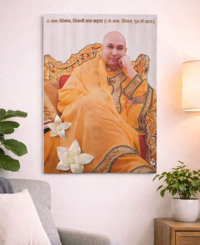 3D Guruji blessing frame wall art with realistic design for home decor