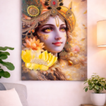 3D Krishnaji wall frame with detailed divine artwork and elegant finish