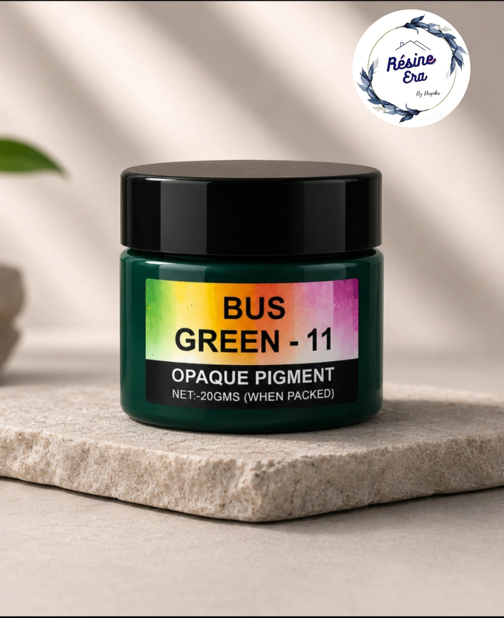 12 Bus Green Opaque Pigment Paste for epoxy resin art and DIY craft projects