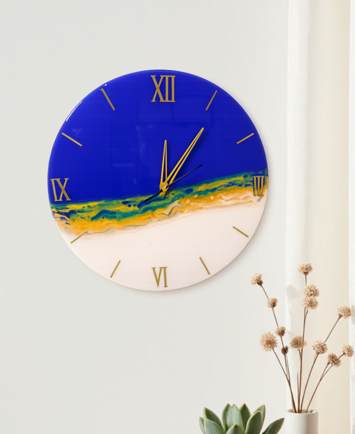 Elegant marble wall clock with modern design for home wall decoration