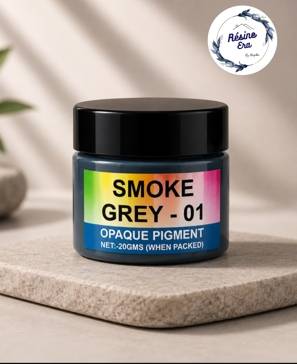 8 Smoke Grey Opaque resin pigment color sample for epoxy resin art and DIY craft projects