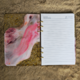 Handmade personalized resin diary with customized cover design, aesthetic journal for gifting, memory keeping, daily writing, and special occasion keepsake