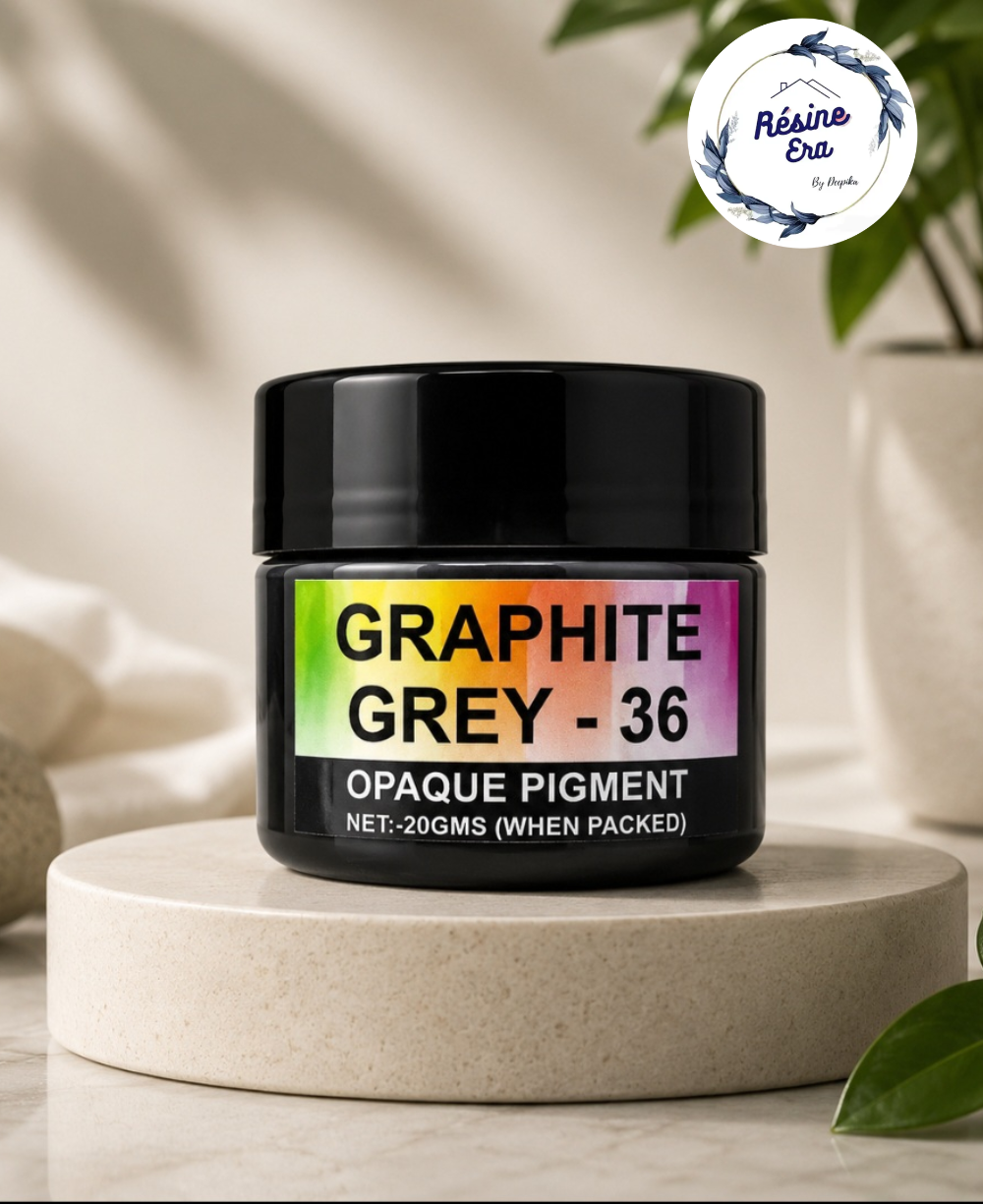 Graphite Grey Graphite Grey Opaque pigment paste for epoxy resin art and DIY craft projects