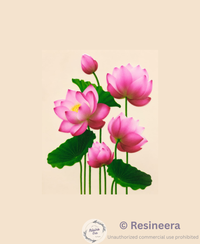 Premium UV DTF Lotus Sticker with detailed floral lotus design for glass, acrylic, metal, and craft decoration projects