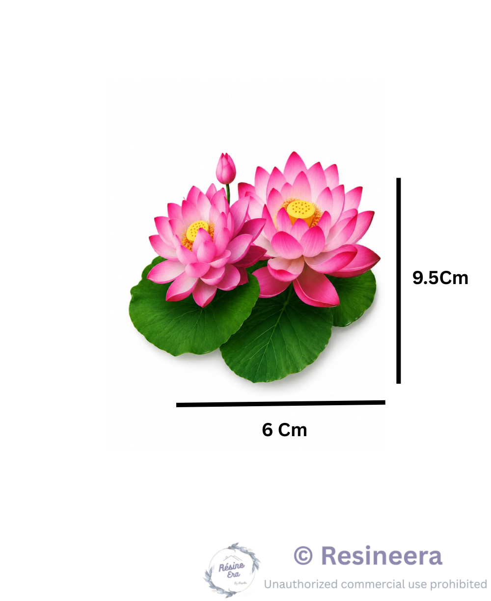 Premium UV DTF Lotus Sticker with detailed floral lotus design for glass, acrylic, metal, and craft decoration projects