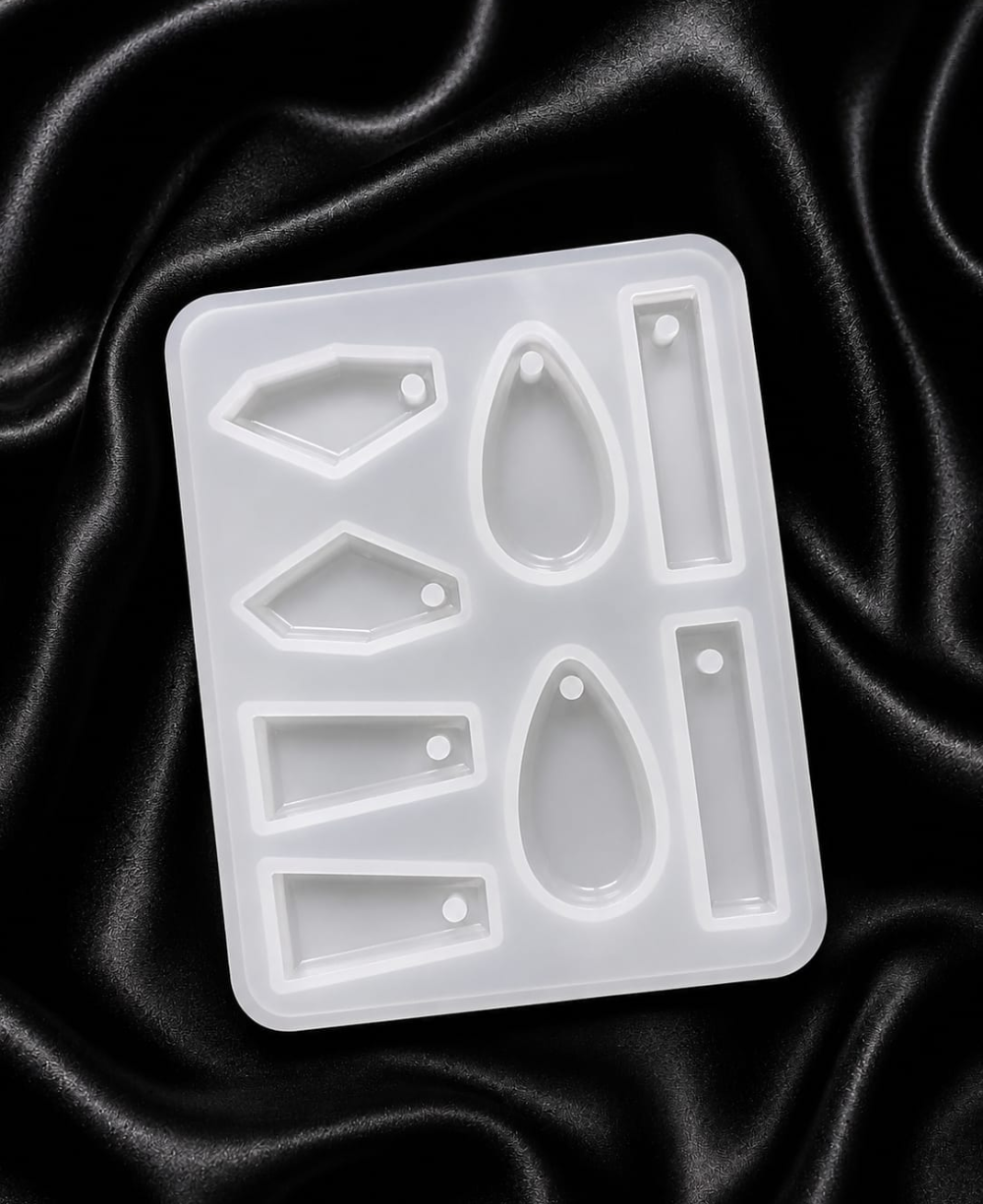 23 Premium Jewellery Silicone Mould for creating resin earrings, pendants, charms, necklaces, keychains, and handmade DIY jewelry crafts.