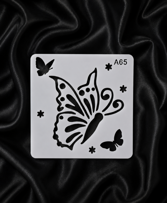 Reusable butterfly stencil for DIY painting, wall art, craft projects, and home decoration.