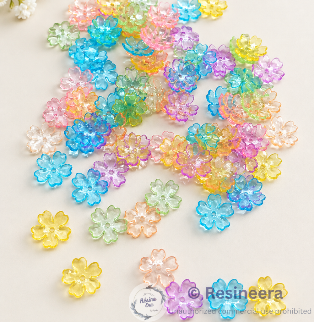 Acrylic Daisy flower Multi colour acrylic daisy flowers in assorted pastel and bright colors for DIY crafts